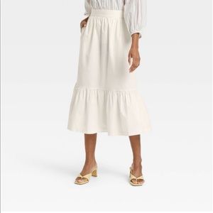 White Midi Skirt